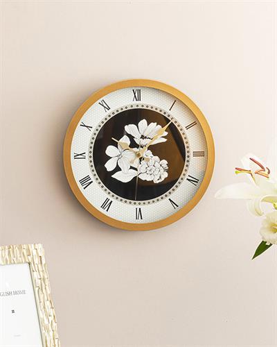 Monochrome Стенен Часовник Стъкло Пластмаса 30 см Черен