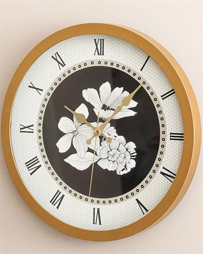 Monochrome Стенен Часовник Стъкло Пластмаса 30 см Черен