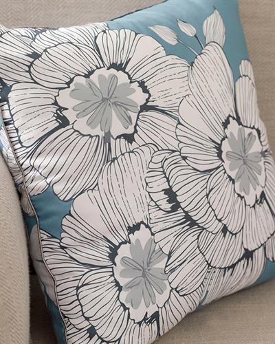 Monochrome Декоративна Възглавница Микрофибър 45x45 см Син