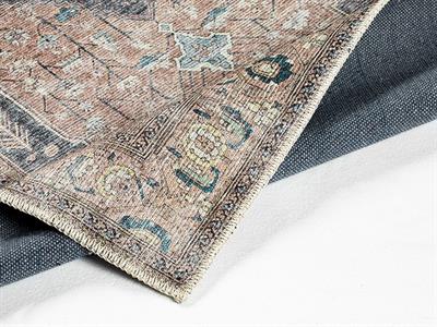 Mont Land Jessy Декоративен Килим Тъкан, Бежово-Синьо, 80 X 150 Cm