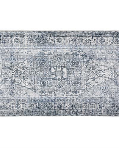 Montglam Berbes Декоративен Килим Шенил Тъкан, Синьо-Сиво, 0