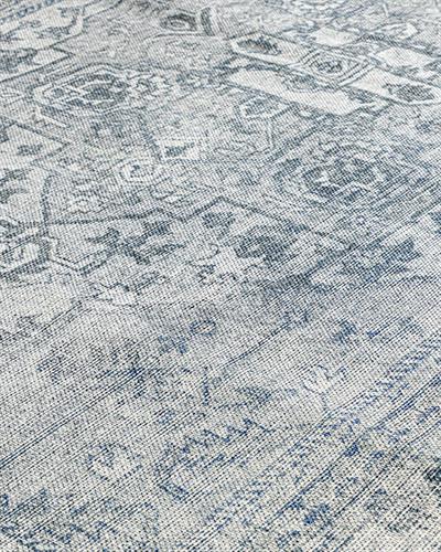 Montglam Berbes Декоративен Килим Шенил Тъкан, Синьо-Сиво, 0