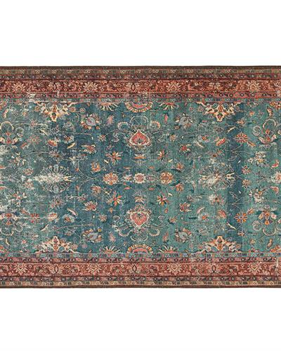 Montglam Buddy Декоративен Килим Шенилна тъкан 153x230 см Син - Кафяв