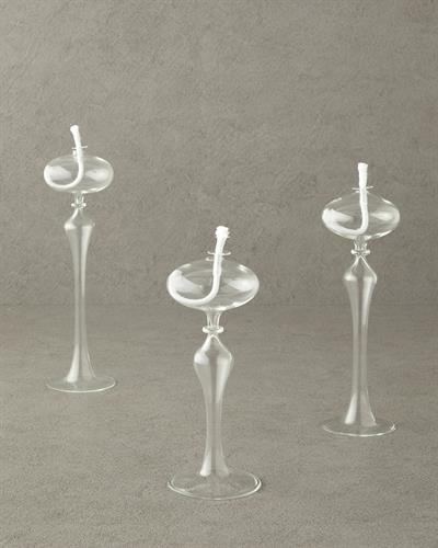 Moonlight Кандило 3 бр. Стъкло 8x20 cm Прозрачен