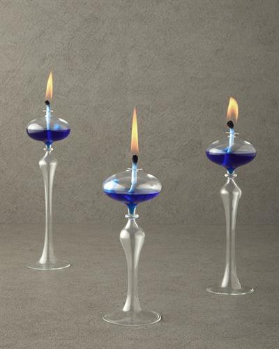 Moonlight Кандило 3 бр. Стъкло 8x20 cm Прозрачен