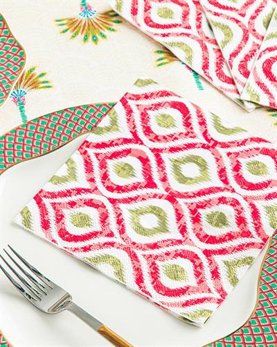 Morabe Хартийни Салфетки 20 Бр., Хартия, Червено, 33 X 33 Cm