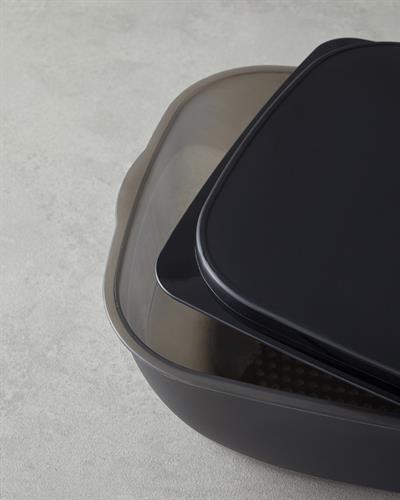 Morgan Кутия За Съхранение Пластмаса 30x21,5 см Черен