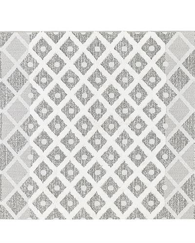 Moroccan Килим С бродерия 154x230 Бял - Сив