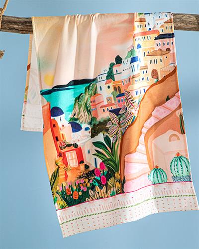 Morocco Плажна Хавлия Дигитален Печат, Памучен, Цветен, 70 X 150 Cm