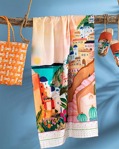 Morocco Плажна Хавлия Дигитален Печат, Памучен, Цветен, 70 X 150 Cm