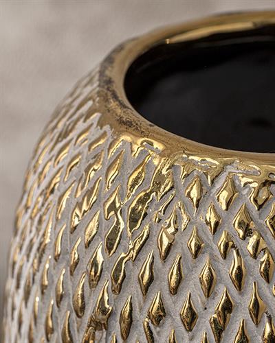 Mosaic Ваза 13x13x26,5 см Златен