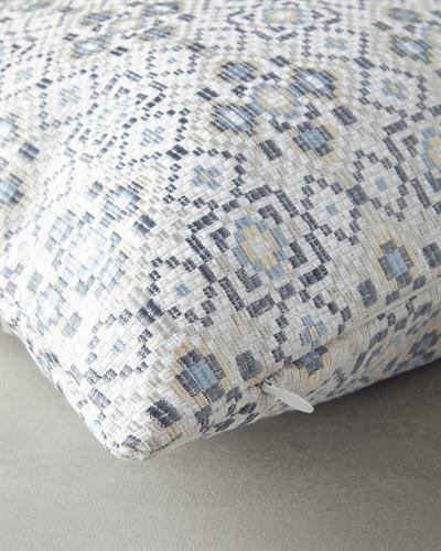 Mozaik Декоративна Възглавница 45x45 см Екрю - Син