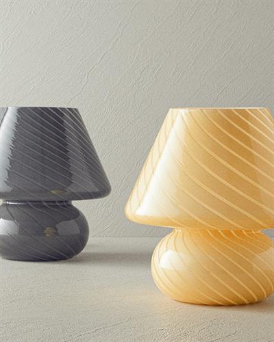 Mushroom Абажур Стъкло 23x21 см Антрацит