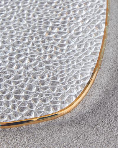 Myla Плато Стъкло 47x17 см Златен