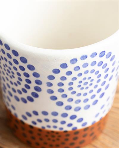 Mysterious Circle Саксия Синьо, 10.7 X 10.7 X 10.8 Cm