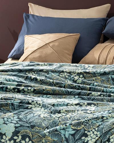 Mysterious Garden Одеало Двоен Размер, Super Soft Отпечатано, Тъмно Зелено, 200 X 220 Cm