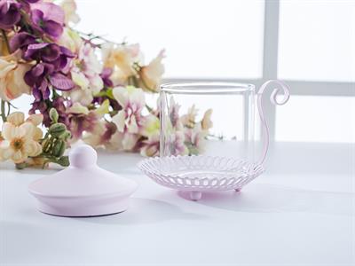 Mystery КУТИЯ ЗА СЪХРАНЕНИЕ С капак Ковано желязо 11,0x9,7x11,0 cm Light Pink,