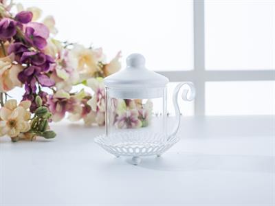 Mystery КУТИЯ ЗА СЪХРАНЕНИЕ С капак Ковано желязо White