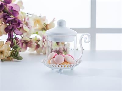 Mystery КУТИЯ ЗА СЪХРАНЕНИЕ С капак Ковано желязо White