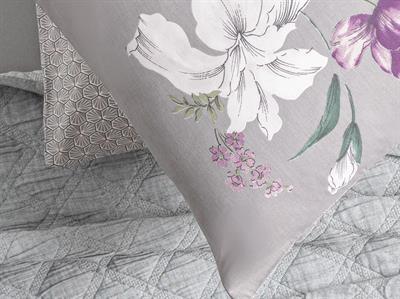 Mystic Iris Калъфка За Възглавница 2 бр. Памучен 50x70 см Сив