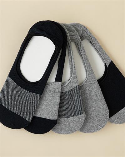 Nalbos Чорапи Бабет Мъжки 5 Бр., Памучен, Сиво-Тъмно Синьо, 40-44