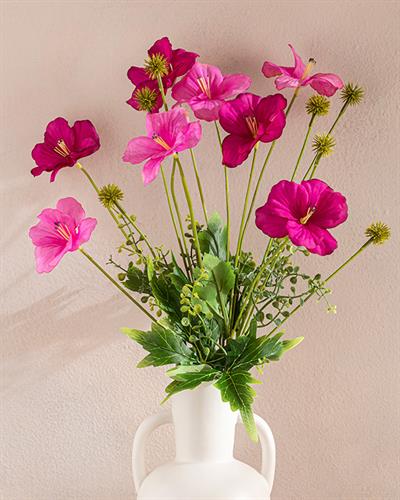 Narcissus Изкуствено Цвете Един Стрък Пластмаса 60 см Червен