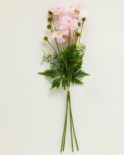 Narcissus Една Клонка Изкуствено Цвете Пластмасов, Розово, 60 Cm