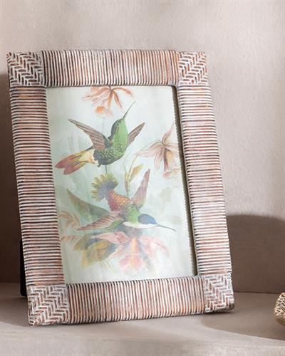 Natura Stripe Рамка Полирезин, Кафяво, 13 X 18 Cm