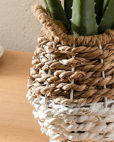 Natural Изкуствено Цвете Във Ваза Кафяво, 40 X 18 Cm