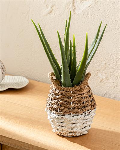 Natural Изкуствено Цвете Във Ваза Кафяво, 40 X 18 Cm