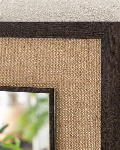 Natural Mirror 40x40 cm Brown