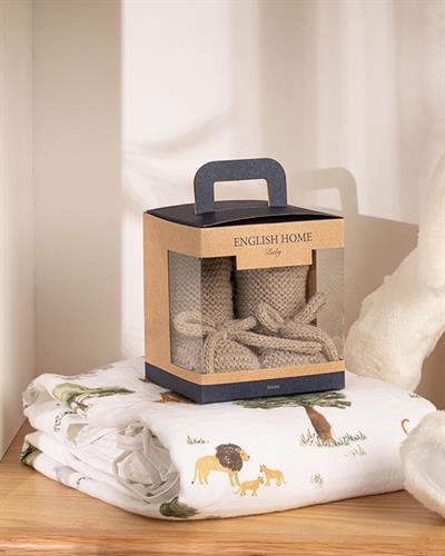 Natural Бебешки Чорапи Бежово, 6-12 Месеца