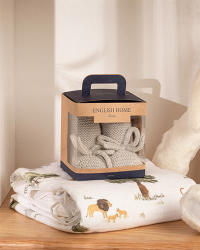 Natural Бебешки Чорапи Сиво, 6-12 Месеца