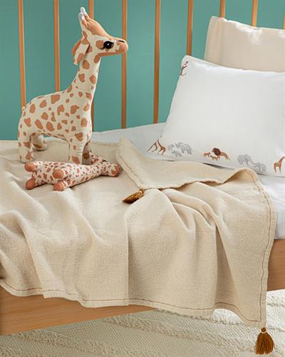 Natural Бебешка Покривка Памучен, Естествен, 80 X 120 Cm