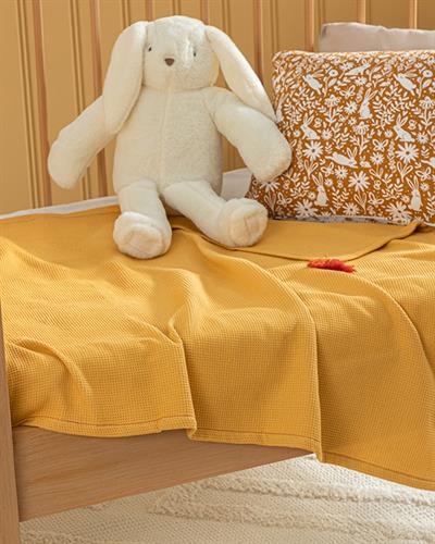 Natural Бебешка Покривка Памучен, Горчица, 80 X 120 Cm