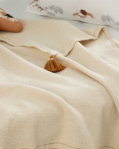 Natural Бебешка Покривка Памучен, Естествен, 80 X 120 Cm