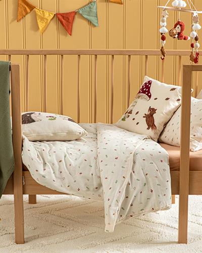 Natural Бебешка Покривка Памучен, Зелено, 80 X 120 Cm