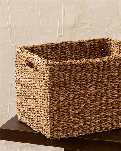 Natural Life Кошница Слама 32x24x24см Кафяв