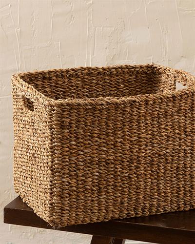 Natural Life Кошница Слама 37x27x27см Кафяв