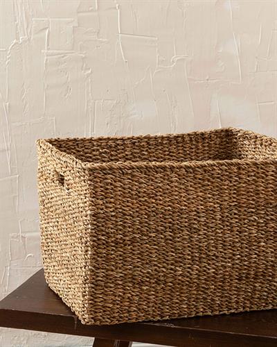 Natural Life Кошница Слама 42x32x30см Кафяв