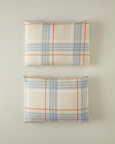 Natural Plaid Калъфка За Възглавница 2 бр. Лесно за гладене 50x70 см Бежов