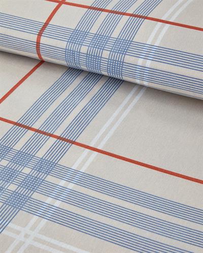 Natural Plaid Спален Комплект Двоен Лесно за гладене 200x220 см Бежов