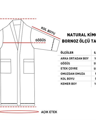Natural Халат Кимоно, Rabbıt Плюш, Бежово, L-Xl