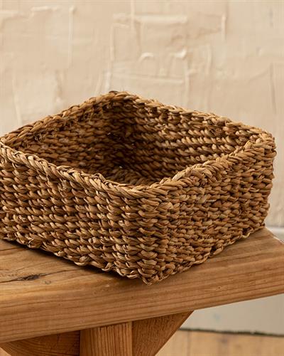Natural Story Кошница Слама 18x18x8см Кафяв