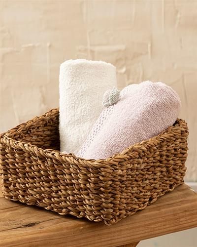 Natural Story Кошница Слама 18x18x8см Кафяв