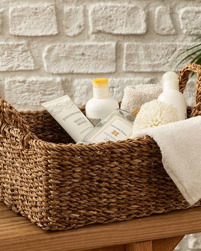 Natural World Кошница Слама 32x23x13см Кафяв