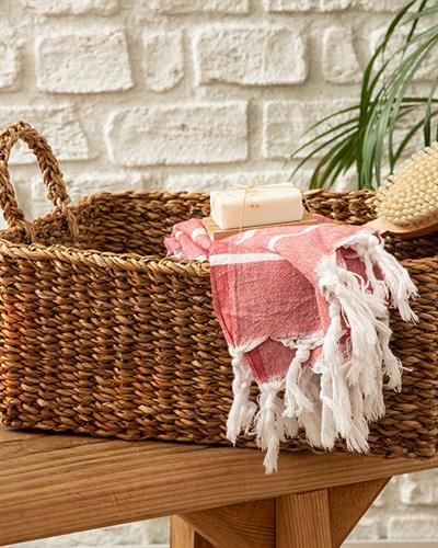 Natural World Кошница Слама 36x27x15см Кафяв