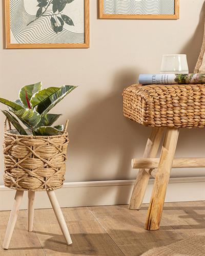 Nature Саксия 21x21x38 см Кафяв