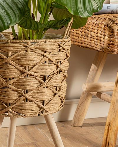 Nature Саксия 27x27x46 см Кафяв