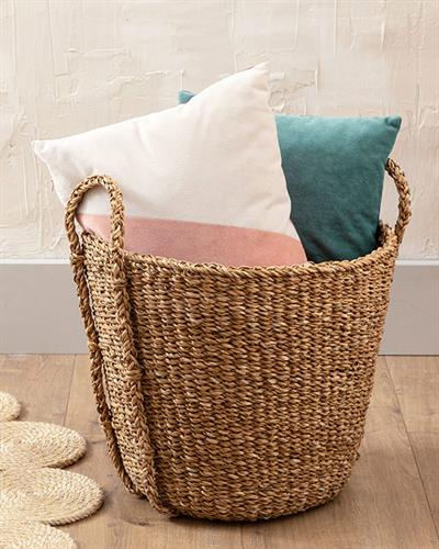 Nature Кошница Слама 40x35 см Кафяв